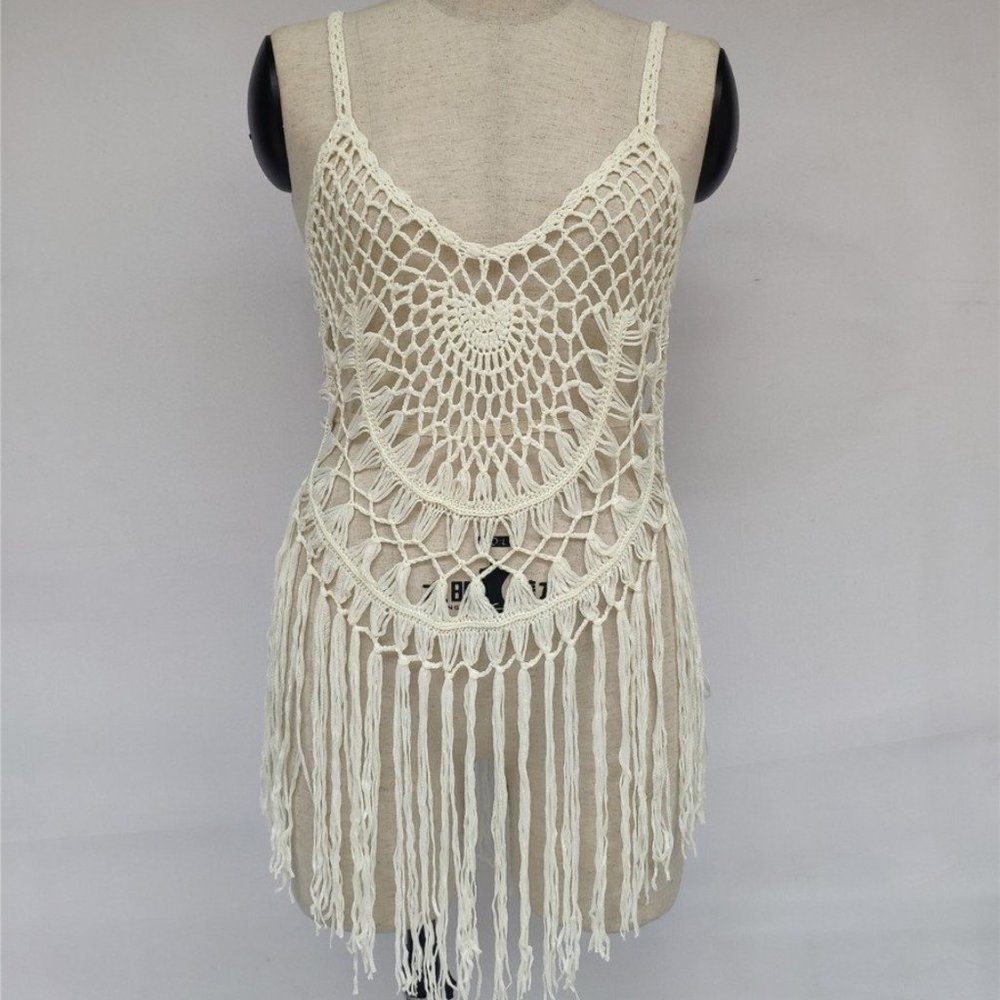 Last one!  Sz Med Crocheted Beach Cover Up